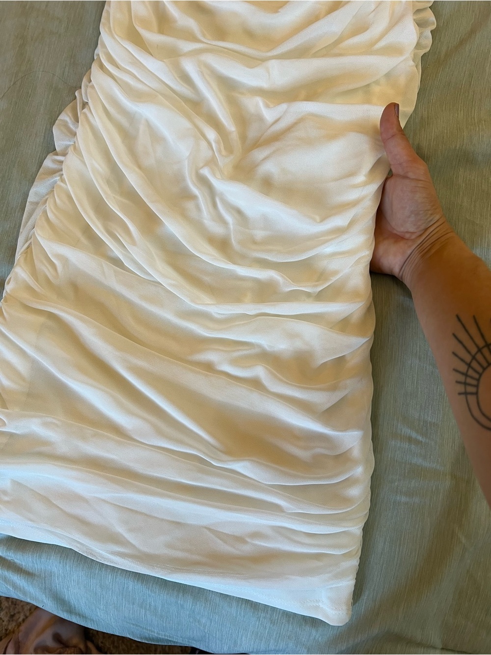 Lulu's White Strapless Ruched Midi Dress - Picture 4 of 15